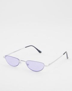Полукруглые солнцезащитные очки с фиолетовыми стеклами Pieces-Фиолетовый цвет