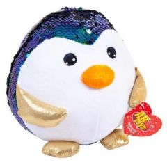 Мягкая игрушка ABtoys Пингвин с пайетками, 18 см, мультиколор