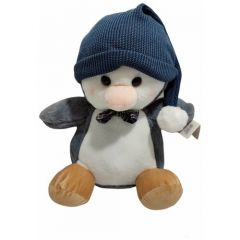 Мягкая игрушка Пингвин в шапке. 40 см. Пингвин в шапке плюшевая игрушка.