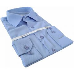Школьная рубашка, размер 116-122, синий