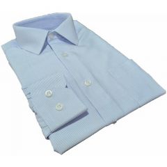 Школьная рубашка, размер 124, голубой
