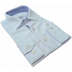 Школьная рубашка, размер 116-122, голубой