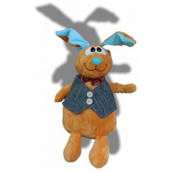 Мягкая игрушка Кролик в жилетке с бабочкой 40 см