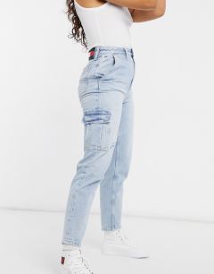 Голубые джинсы карго в винтажном стиле Tommy Jeans-Голубой