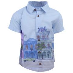 Рубашка Mayoral, размер 2 года, голубой
