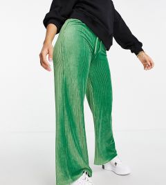 Зеленые вельветовые брюки в винтажном стиле ASOS DESIGN Petite-Зеленый цвет