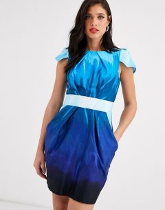 Платье-тюльпан мини с короткими рукавами Closet-Синий
