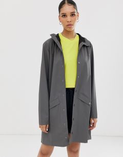 Длинная непромокаемая куртка Rains-Серый