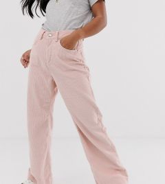 Розовые вельветовые брюки с широкими штанинами Vero Moda Petite-Розовый