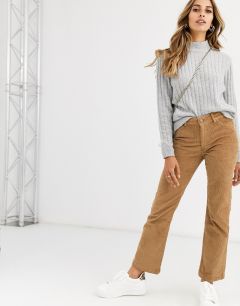 Светло-коричневые вельветовые брюки прямого кроя Vero Moda-Светло-коричневый