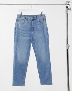 Светлые выбеленные джинсы в винтажном стиле American Eagle-Голубой