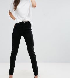 Черные джинсы слим в винтажном стиле с завышенной талией ASOS DESIGN Tall - Farleigh-Черный