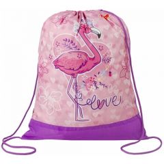 Пифагор Сумка для обуви Cute Flamingo 270184, розовый/фиолетовый