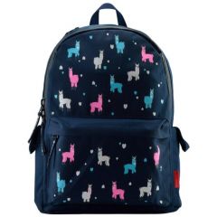 Рюкзак школьный Bruno Visconti, 40 х 30 х 17 см, для девочки, «Сказочная лама», синий
