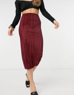 Плиссированная юбка винного цвета от комплекта ASOS DESIGN-Многоцветный