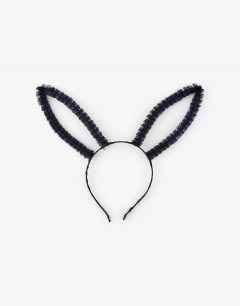 Черный ободок с кружевными ушками кролика Pieces Halloween-Черный цвет