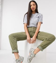 Свободные вельветовые джинсы цвета хаки с завышенной талией в винтажном стиле ASOS DESIGN Tall-Зеленый