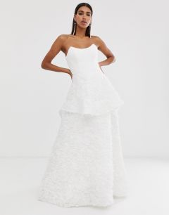 Белое свадебное платье с квадратным вырезом Bariano-Белый
