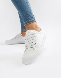 Белые кроссовки на шнуровке ASOS DESIGN - Dustin-Белый