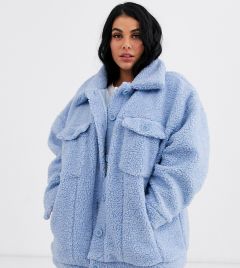 Oversize-куртка из искусственного меха Daisy Street Plus-Синий