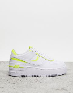 Бело-желтые кроссовки Nike Air Force 1 Shadow-Белый