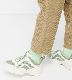 Зеленые кроссовки на массивной подошве Monki-Зеленый