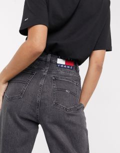 Черные суженные книзу джинсы в винтажном стиле Tommy Jeans-Черный