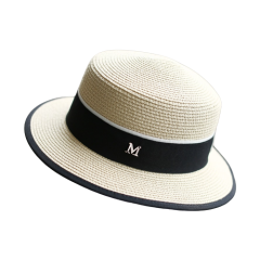 Шляпа , размер 56-58, белый, бежевый