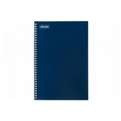 Бизнес-тетрадь А5 Attache, 80 листов, клетка, спираль, синяя (140x195мм)