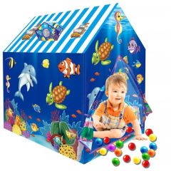 Палатка детская игровая тканевая + 50 шаров PITUSO Подводный мир
