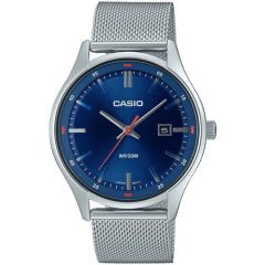 Наручные часы CASIO, серебряный, синий