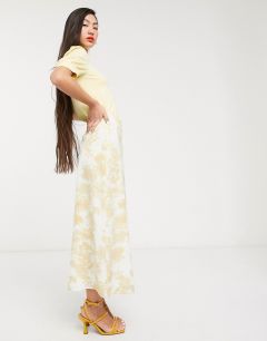 Юбка мидакси с цветочным принтом Glamorous-Белый