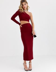 Облегающая юбка миди AYM premium-Красный