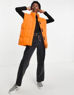 Оранжевый жилет-пуховик ASOS DESIGN-Оранжевый цвет