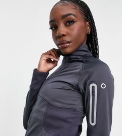 Куртка для бега с вырезами для больших пальцев и карманом для телефона ASOS 4505 Tall-Серый