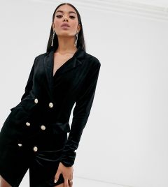 Бархатное платье-блейзер Missguided-Черный