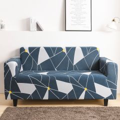 Эластичный чехол для дивана с геометрическим узором