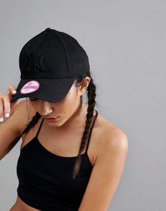 Черная кепка с однотонным логотипом New Era 9Forty NY-Черный