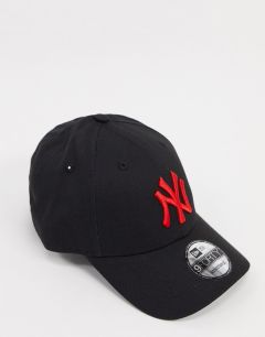 Черная кепка с красным логотипом New Era NY 9Forty-Черный