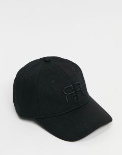 Черная кепка с вышитым логотипом River Island-Черный цвет