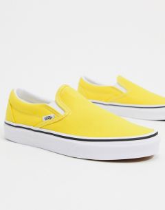 Желто-белые кеды-слипоны Vans UA Classic-Желтый