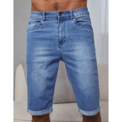 Карман Одноцветный Мужские джинсовые шорты