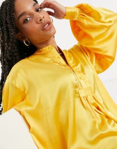 Желтая рубашка с защипами Elvi-Желтый