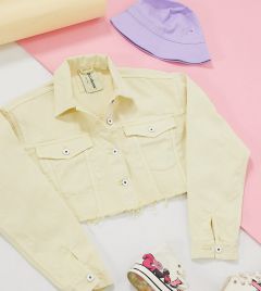 Желтая короткая джинсовая куртка COLLUSION-Желтый