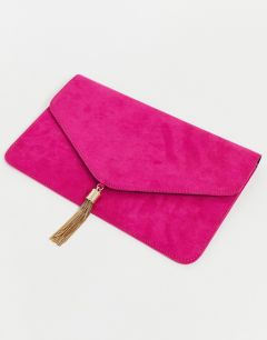 Клатч с кисточками ASOS DESIGN-Розовый