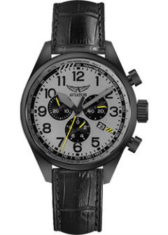 Швейцарские наручные  мужские часы Aviator V.2.25.5.174.4. Коллекция Airacobra P45 Chrono