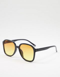 Круглые солнцезащитные очки с оранжевыми линзами ASOS DESIGN Recycled-Оранжевый цвет