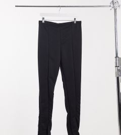 Черные силуэтные брюки с разрезами Fashionkilla Plus-Черный