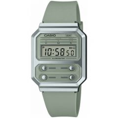 Наручные часы CASIO Vintage A100WEF-3ADF, серебряный, зеленый