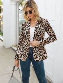 Пиджак с леопардовым принтом